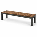 Gartenbank aus Teakholz und Metall 180x40x45cm