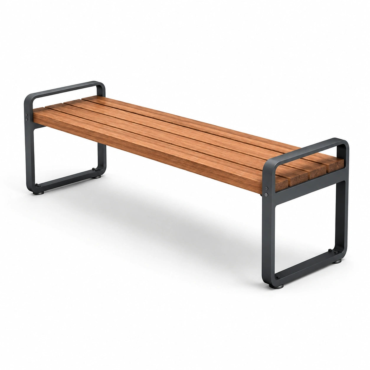 Teakholzbank mit Stahlrahmen 180x40x45 cm