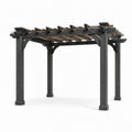 Gartenpergola aus Kiefernholz Dunkelgrau 300x300x240 cm