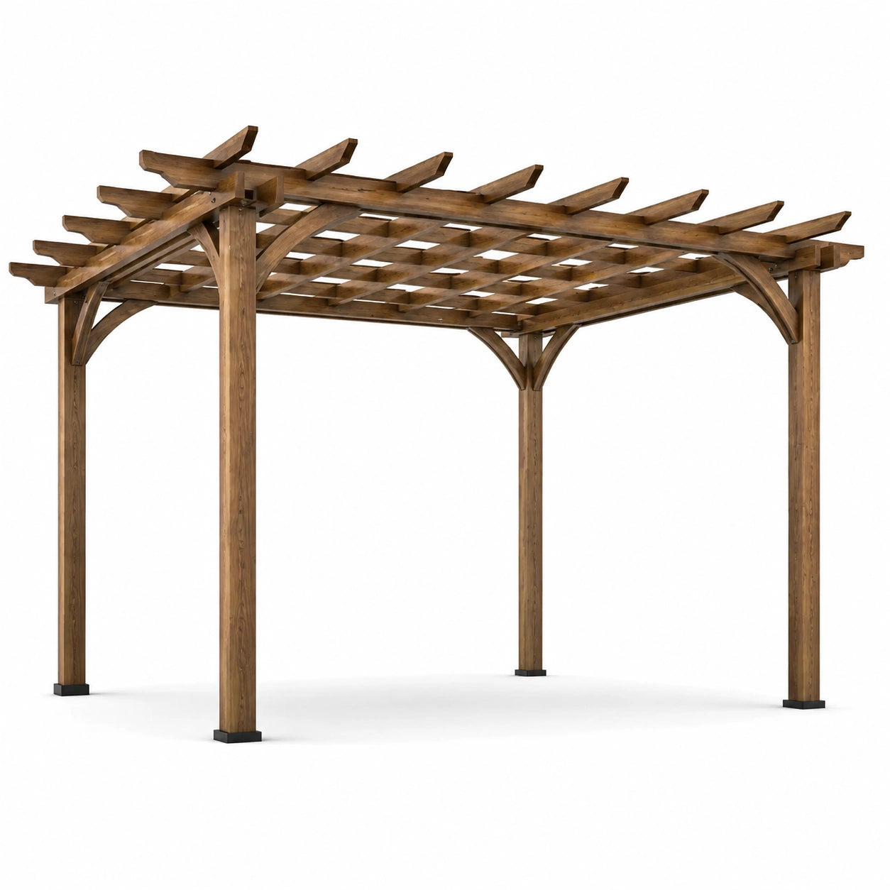 Holz Pergola Fichtenholz imprägniert 300x300x250 cm Braun