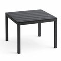 Stół ogrodowy aluminiowy czarny kwadratowy 90x90 cm