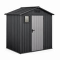 Metall Gartenhaus mit Fenster Anthrazit 205x130x180 cm
