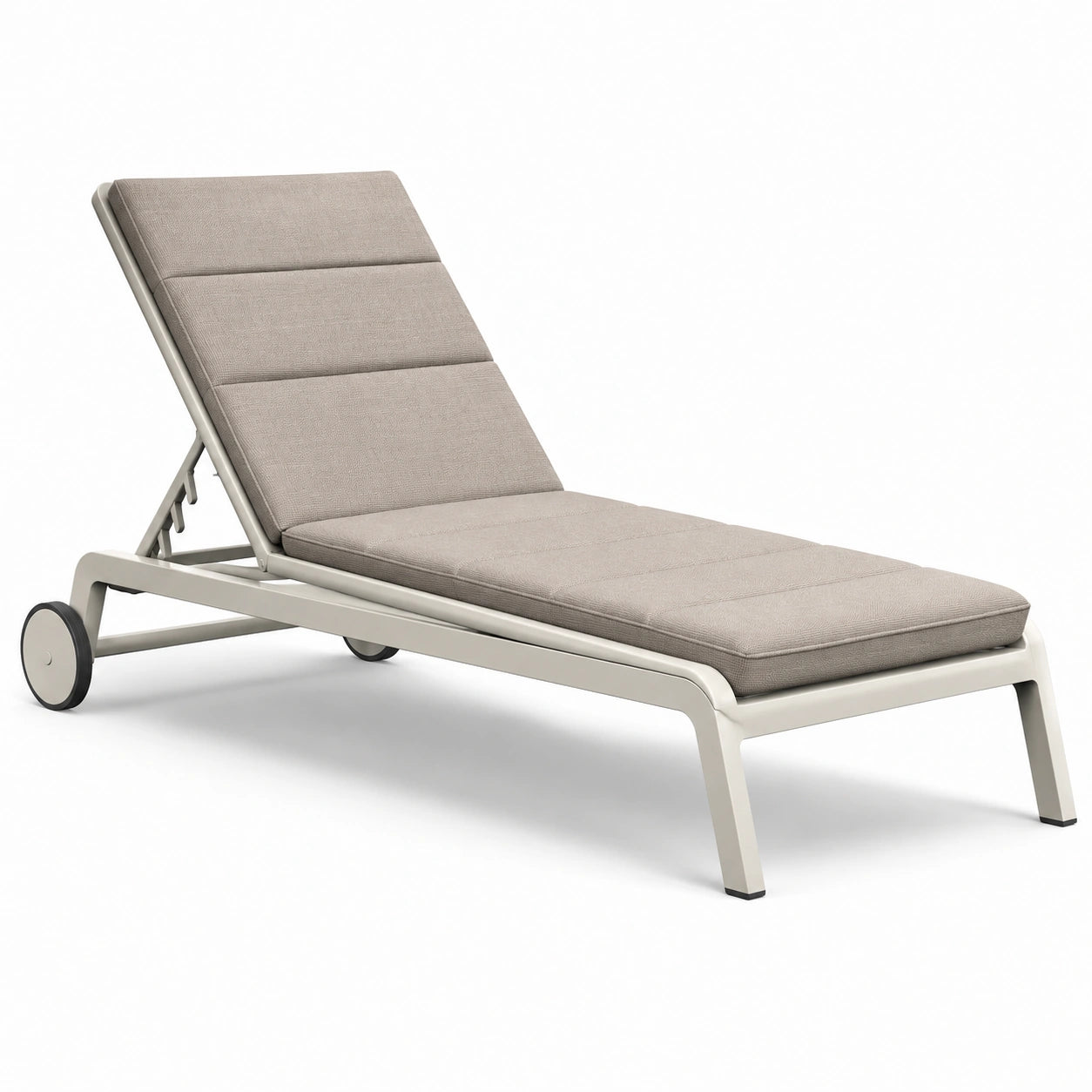 Aluminium Gartenliege mit Polyestergewebe Beige Verstellbar