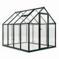 Gewächshaus Aluminiumrahmen Polycarbonat Dunkelgrün 250x190x195 cm