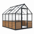 Gewächshaus Aluminium Polycarbonat Holzoptik