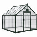 Aluminium und Polycarbonat Gewächshaus Grün 250x185x195 cm