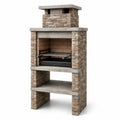 Grillkamin aus Naturstein 210x110x70 cm Beige