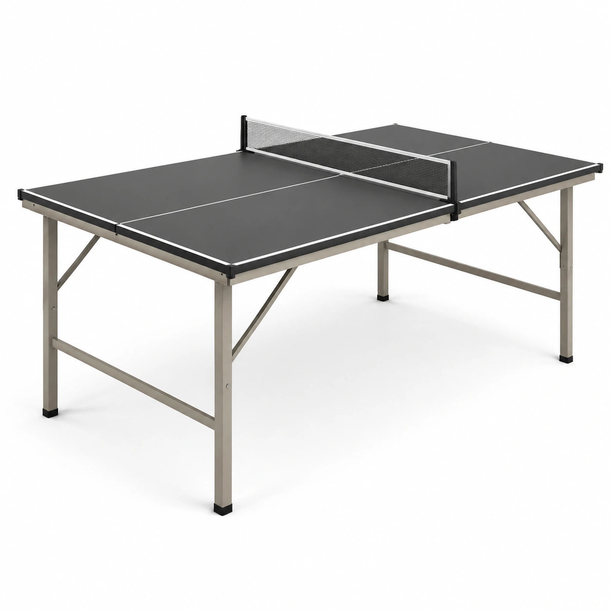 Stół do tenisa stołowego czarny 274x152,5x76 cm stalowy